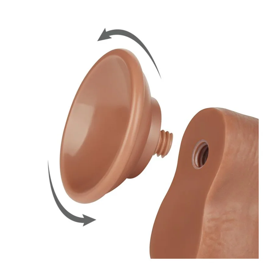 Dildo con Piel Retractil 8 Bronceado