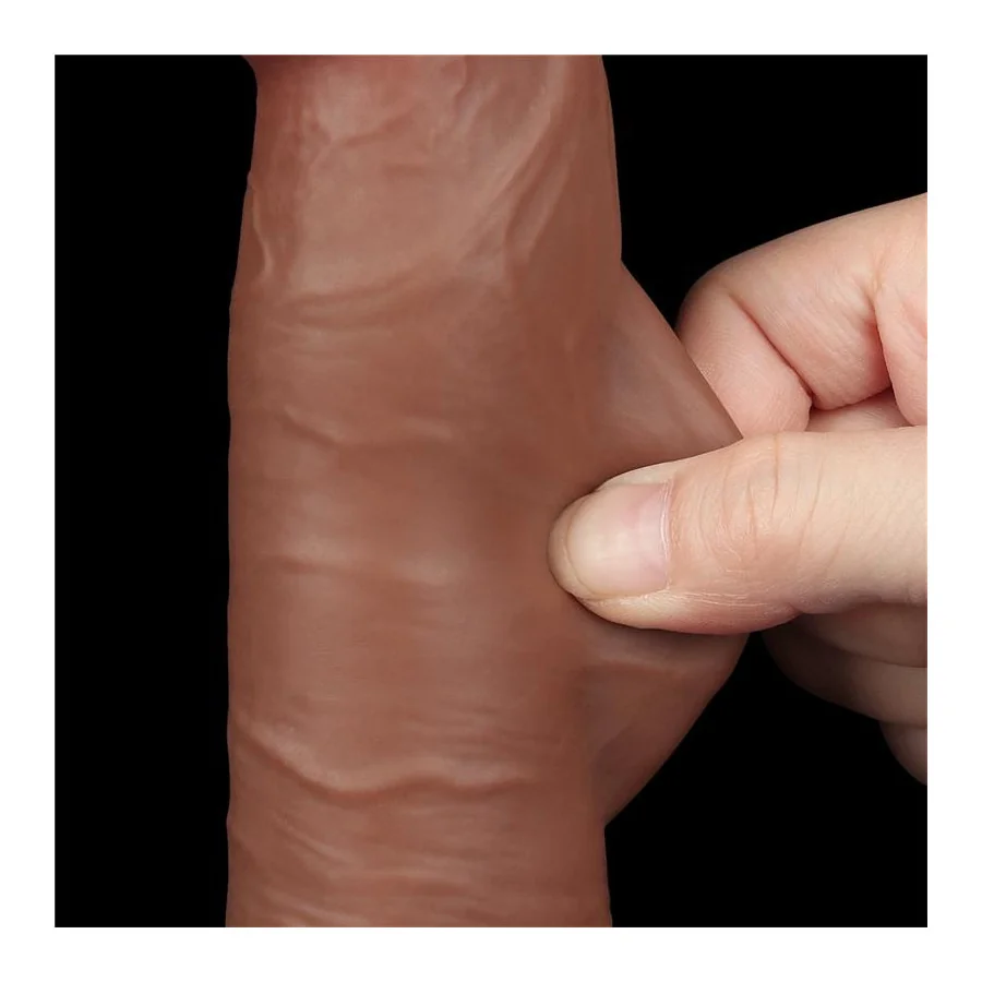 Dildo con Piel Retractil 8 Bronceado