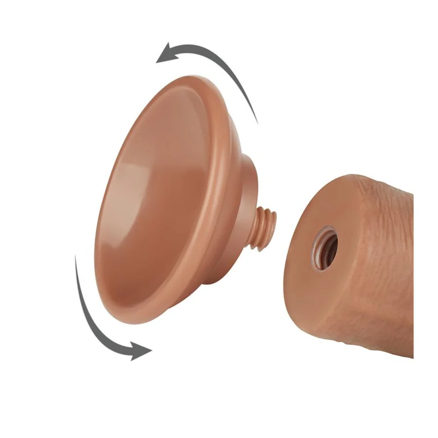 Dildo con Piel Retractil 8 Bronceado