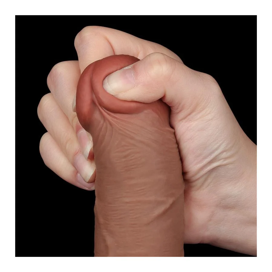 Dildo con Piel Retractil 8 Bronceado