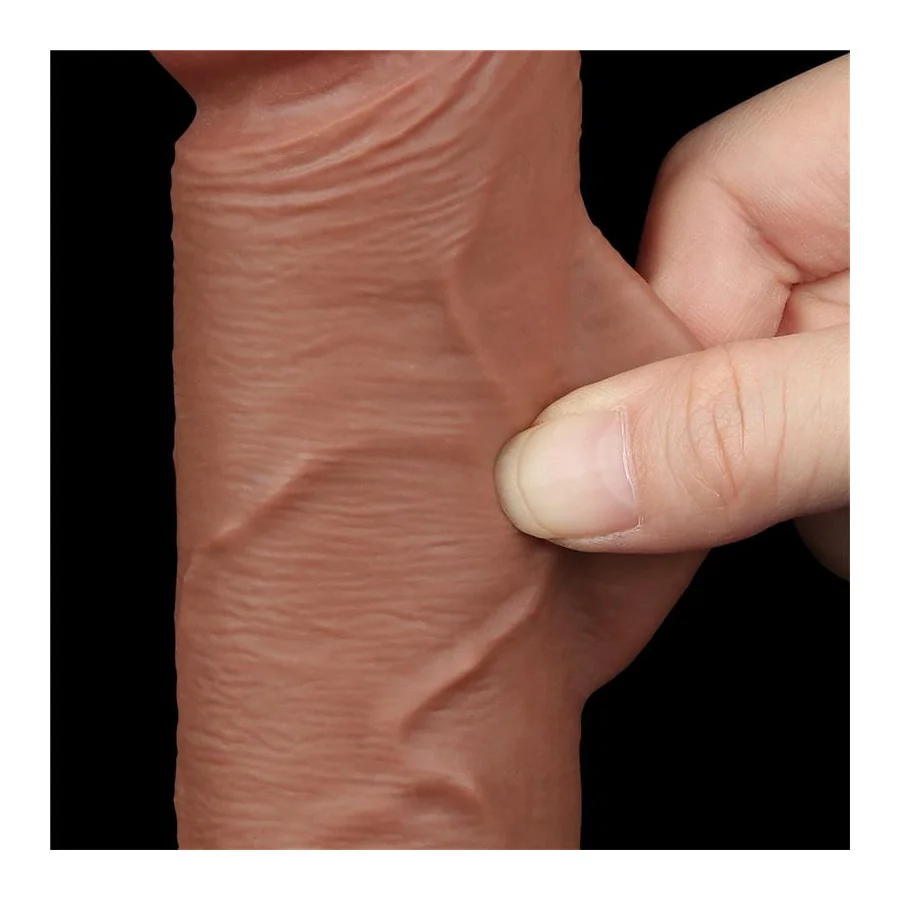 Dildo con Piel Retractil 8 Bronceado