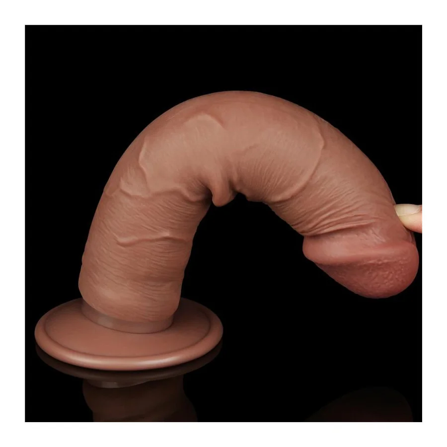 Dildo con Piel Retractil 8 Bronceado