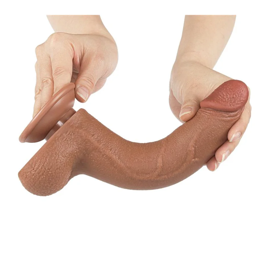 Dildo con Piel Retractil 85 Bronceado