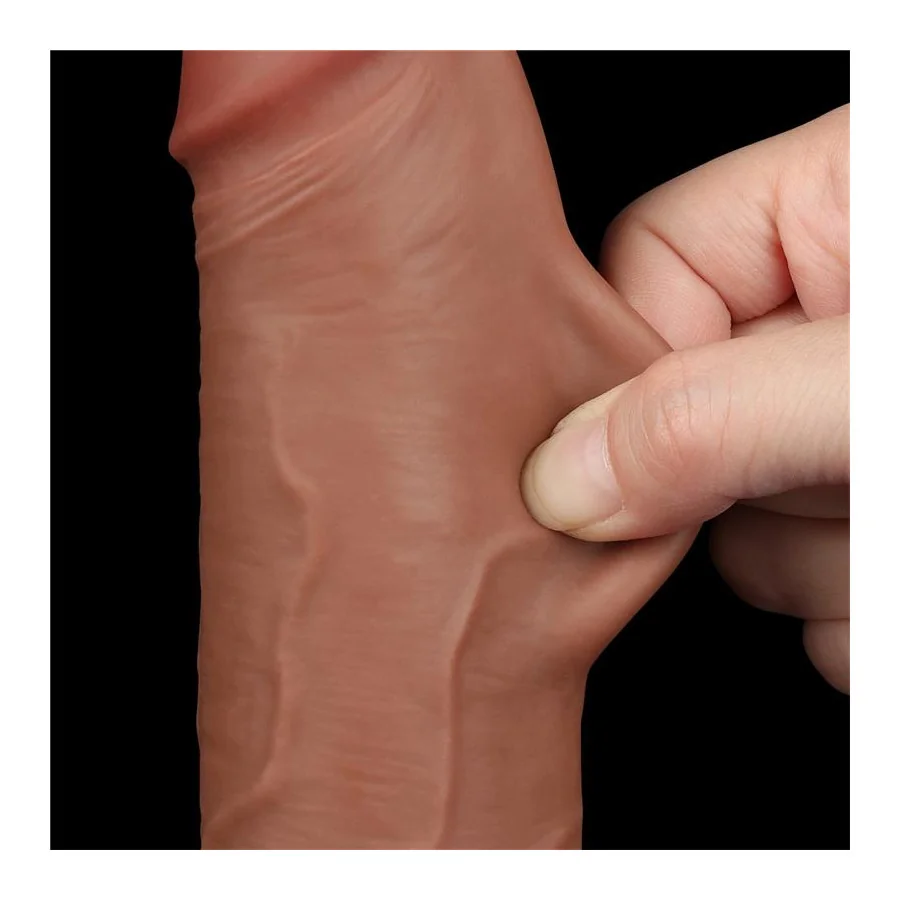 Dildo con Piel Retractil 85 Bronceado