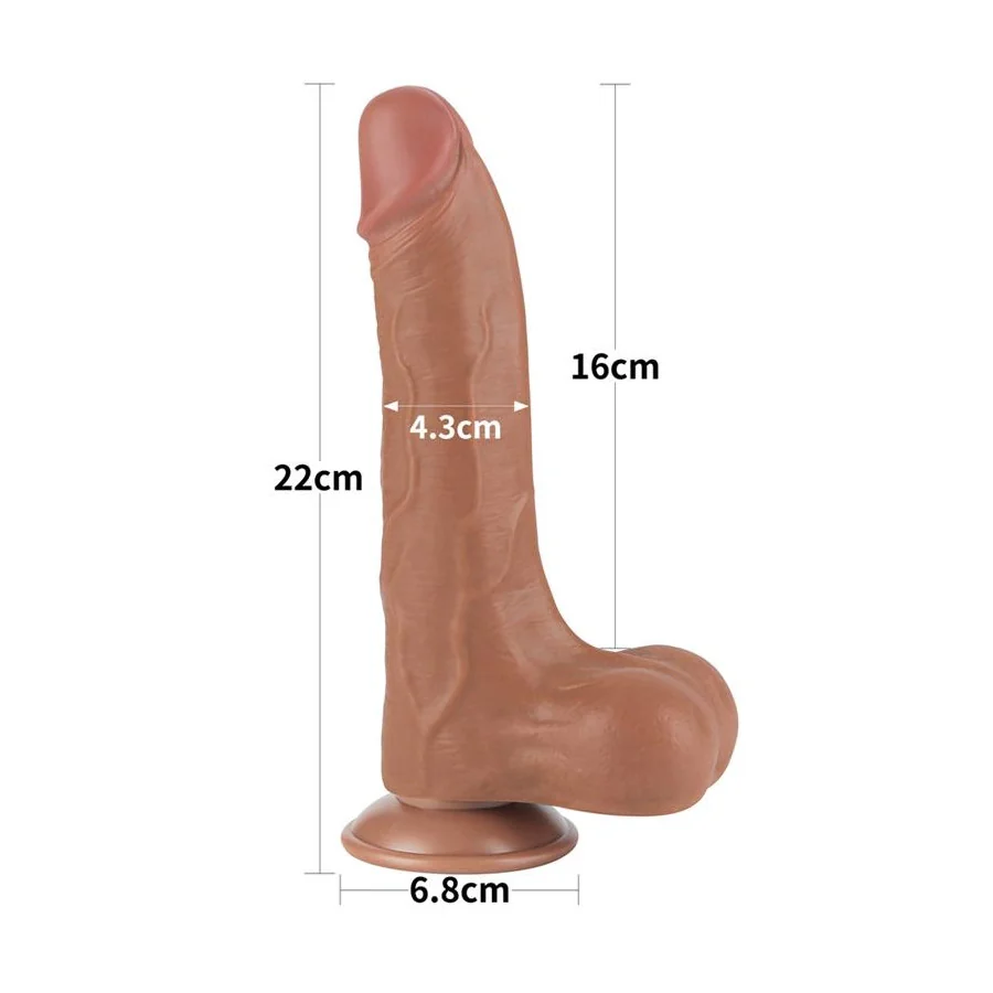 Dildo con Piel Retractil 85 Bronceado