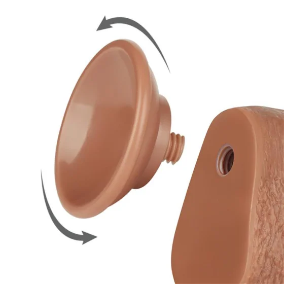 Dildo con Piel Retractil 9 Bronceado