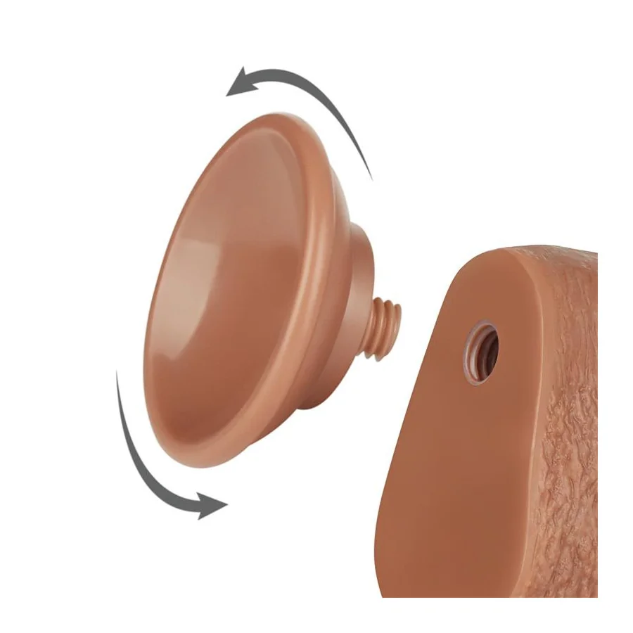 Dildo con Piel Retractil 9 Bronceado