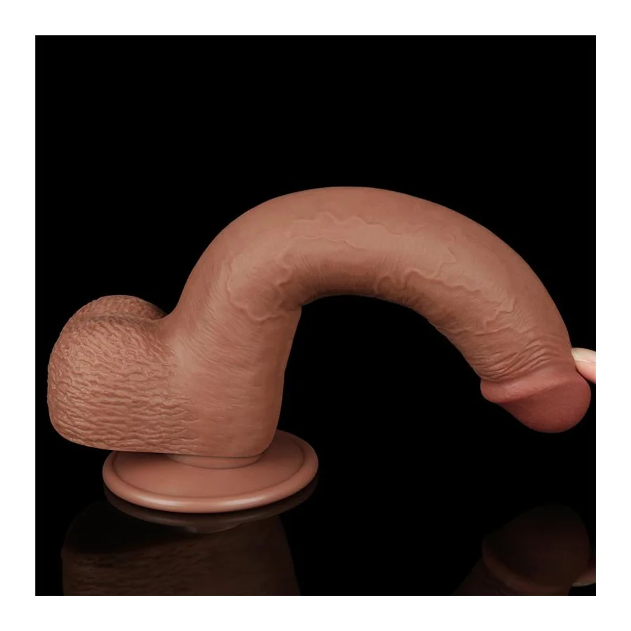 Dildo con Piel Retractil 9 Bronceado