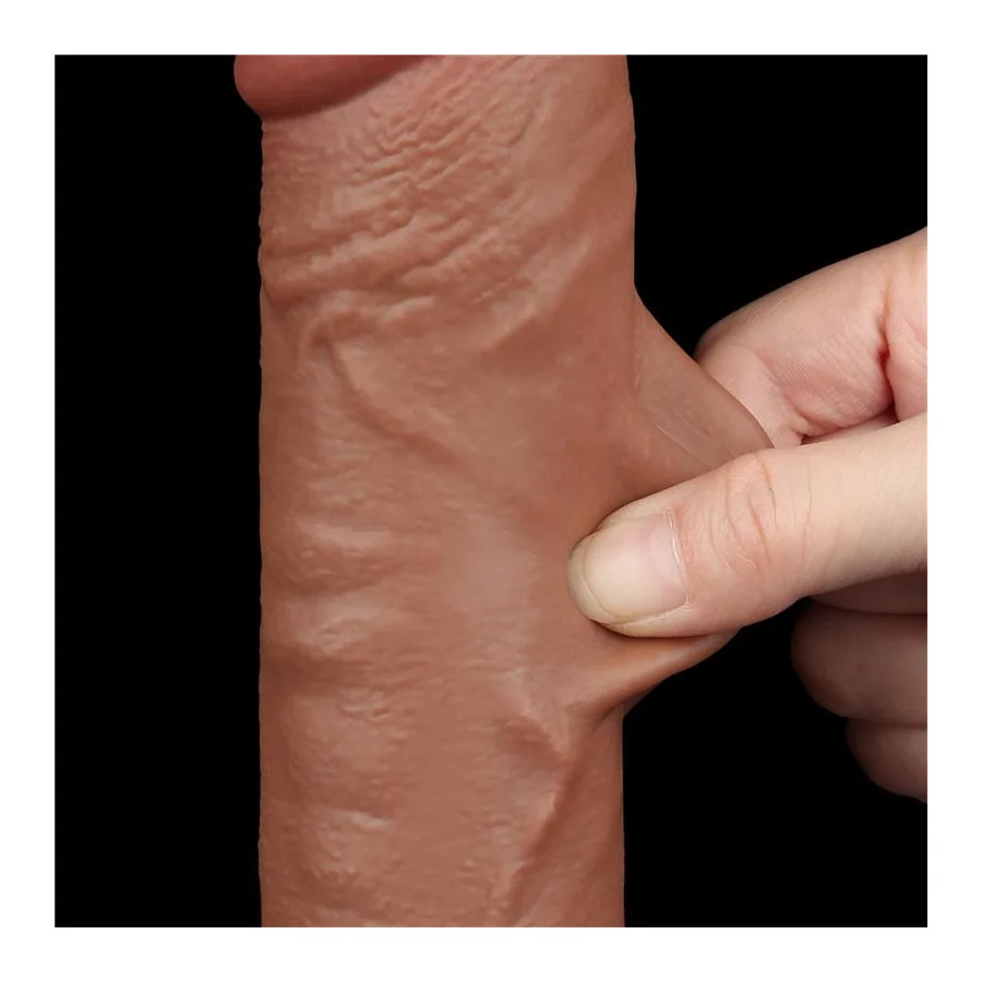 Dildo con Piel Retractil 95 Bronceado