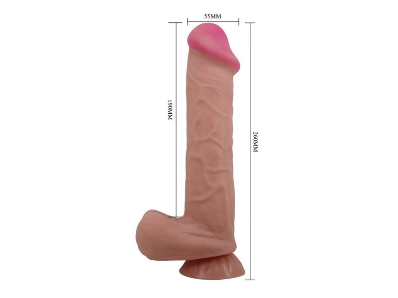 Dildo Realista Piel Deslizante Retractil 26 cm