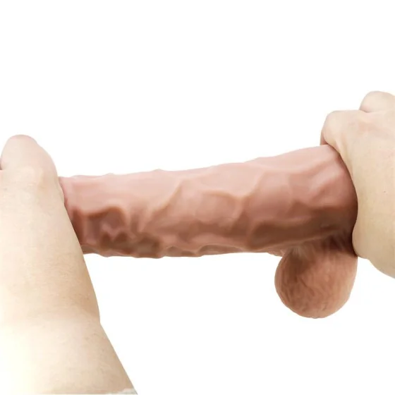 Dildo Realista Piel Deslizante Retractil 24 cm