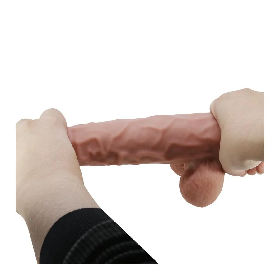 Dildo Realista Piel Deslizante Retractil 24 cm