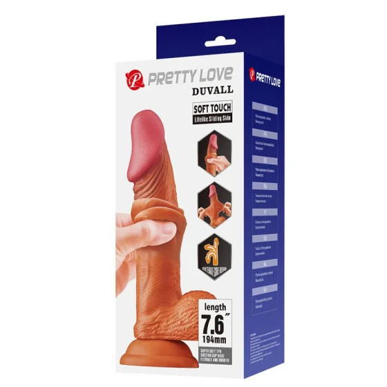 Dildo Realista con Piel Deslizante Retractil 194 cm
