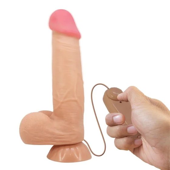 Dildo Realista Doble Densidad Piel Deslizante Retractil
