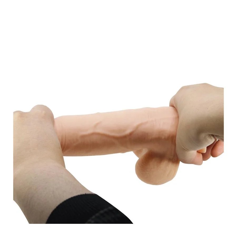 Dildo Realista Doble Densidad Piel Deslizante Retractil