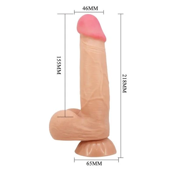 Dildo Realista Doble Densidad Piel Deslizante Retractil
