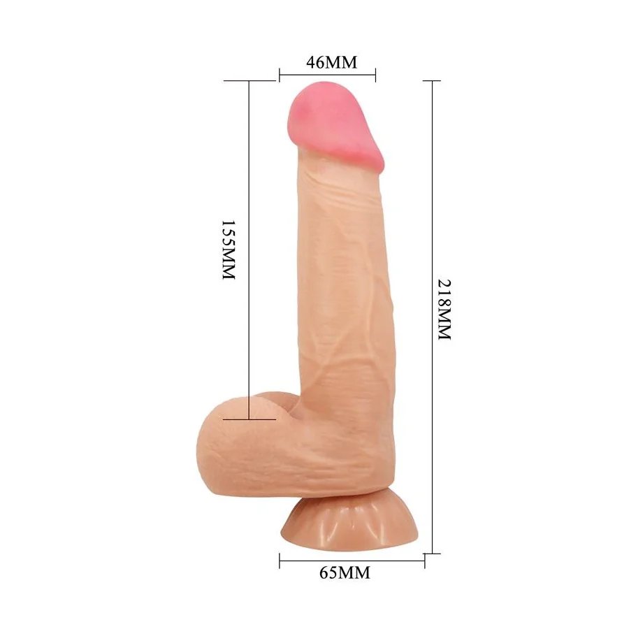 Dildo Realista Doble Densidad Piel Deslizante Retractil