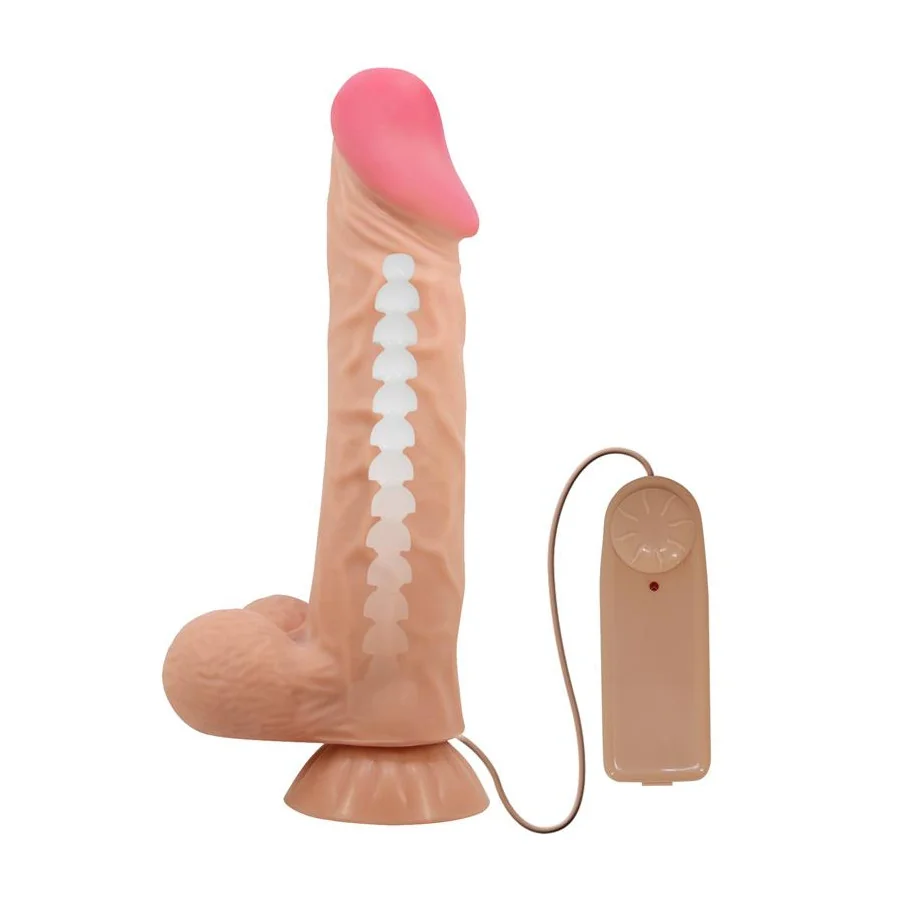 Dildo Realista Doble Densidad Piel Deslizante Retractil 24 cm