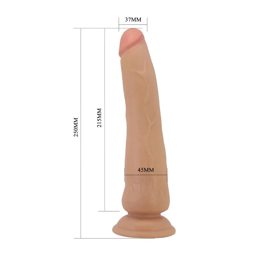 Dildo Realista con Piel Deslizante Retractil 25 cm