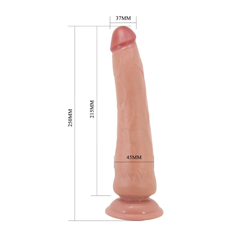 Dildo Realista con Piel Deslizante Retractil 25 cm