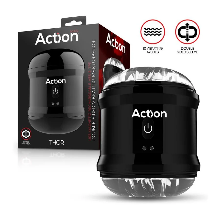 Thor Masturbador con Vibracion Doble Orificio Thor Masturbador con Vibracion Doble Orificio