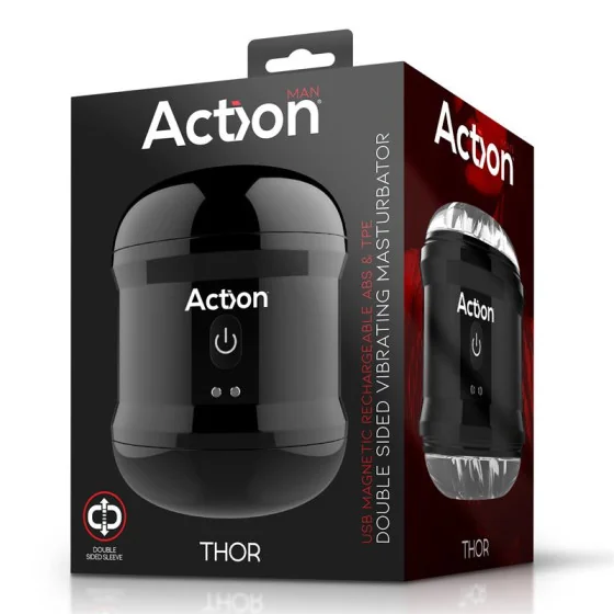 Thor Masturbador con Vibracion Doble Orificio