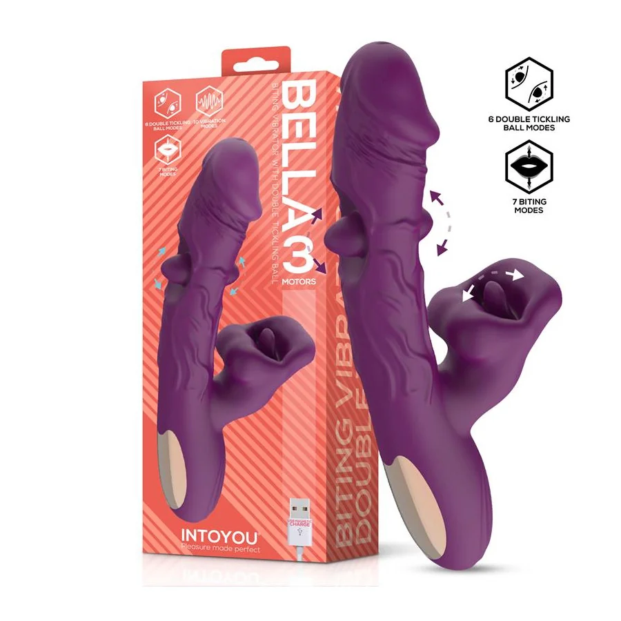 Bella Vibrador Doble Bola Cosquilleante y Mordisqueo 3 Motores Bella Vibrador Doble Bola Cosquilleante y Mordisqueo 3 Motores