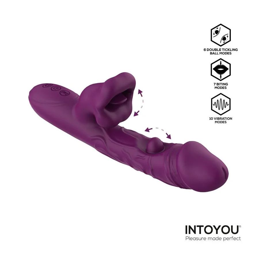 Bella Vibrador Doble Bola Cosquilleante y Mordisqueo 3 Motores