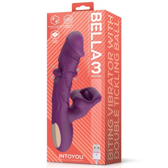 Bella Vibrador Doble Bola Cosquilleante y Mordisqueo 3 Motores