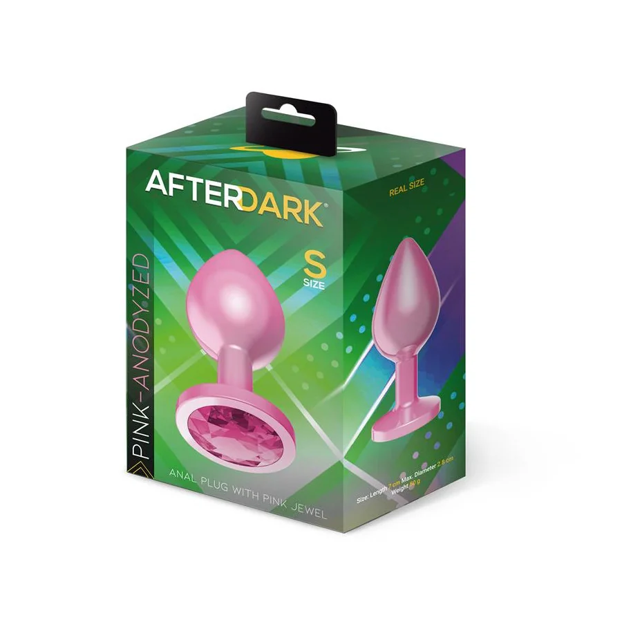 Plug Anal Anodizado Rosa con Joya Talla S