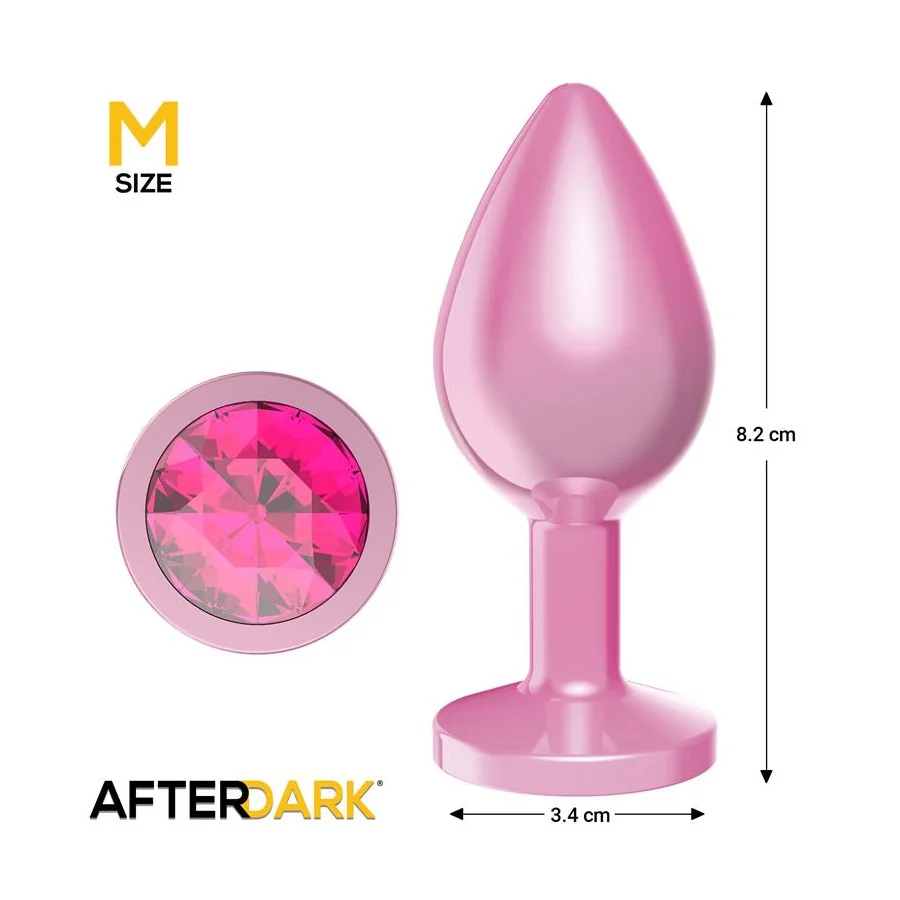 Plug Anal Anodizado Rosa con Joya Talla M