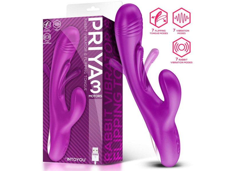 Priya Vibrador con Lengua con Movimiento Flipping