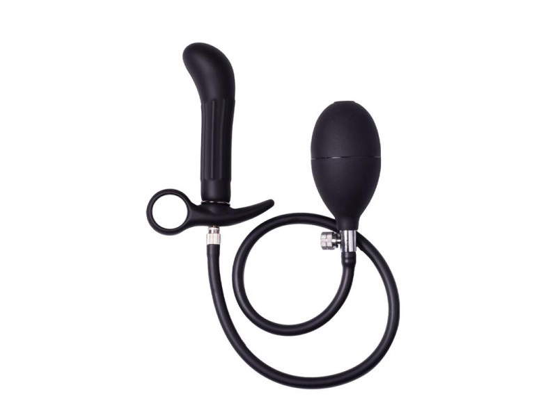 Plug Anal Inflable con Bomba Negro