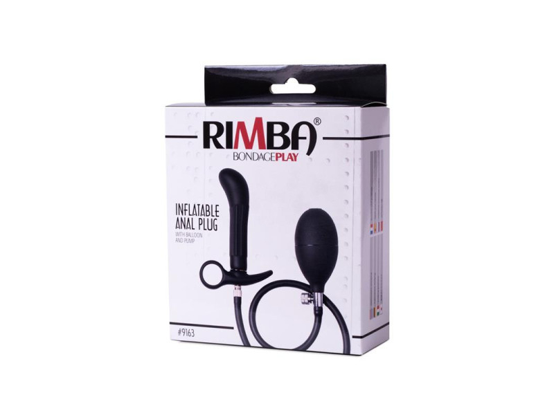 Plug Anal Inflable con Bomba Negro