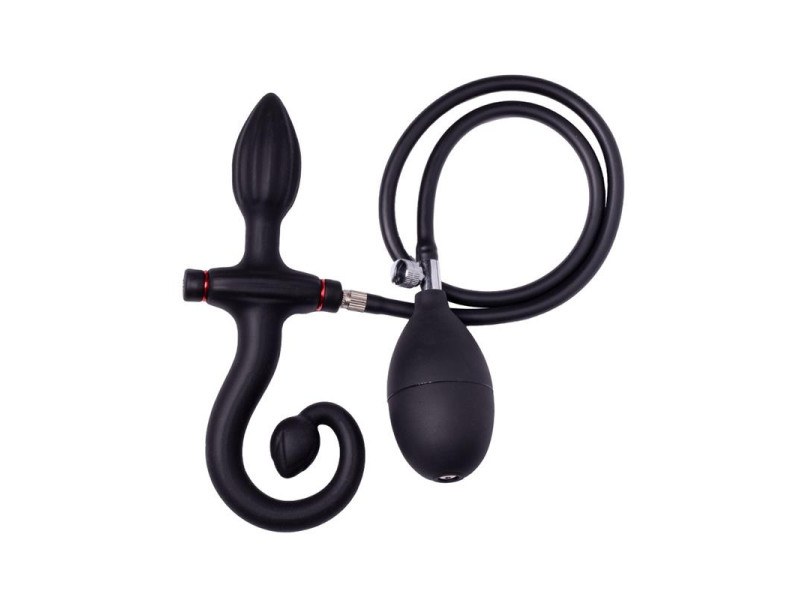 Plug Anal Inflable con Bomba Negro