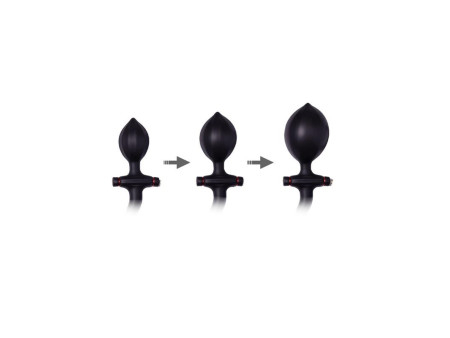 Plug Anal Inflable con Bomba Negro