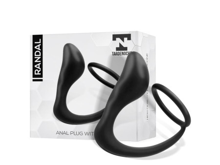 Randal Plug Anal con Anillo para el Pene Silicona Negro