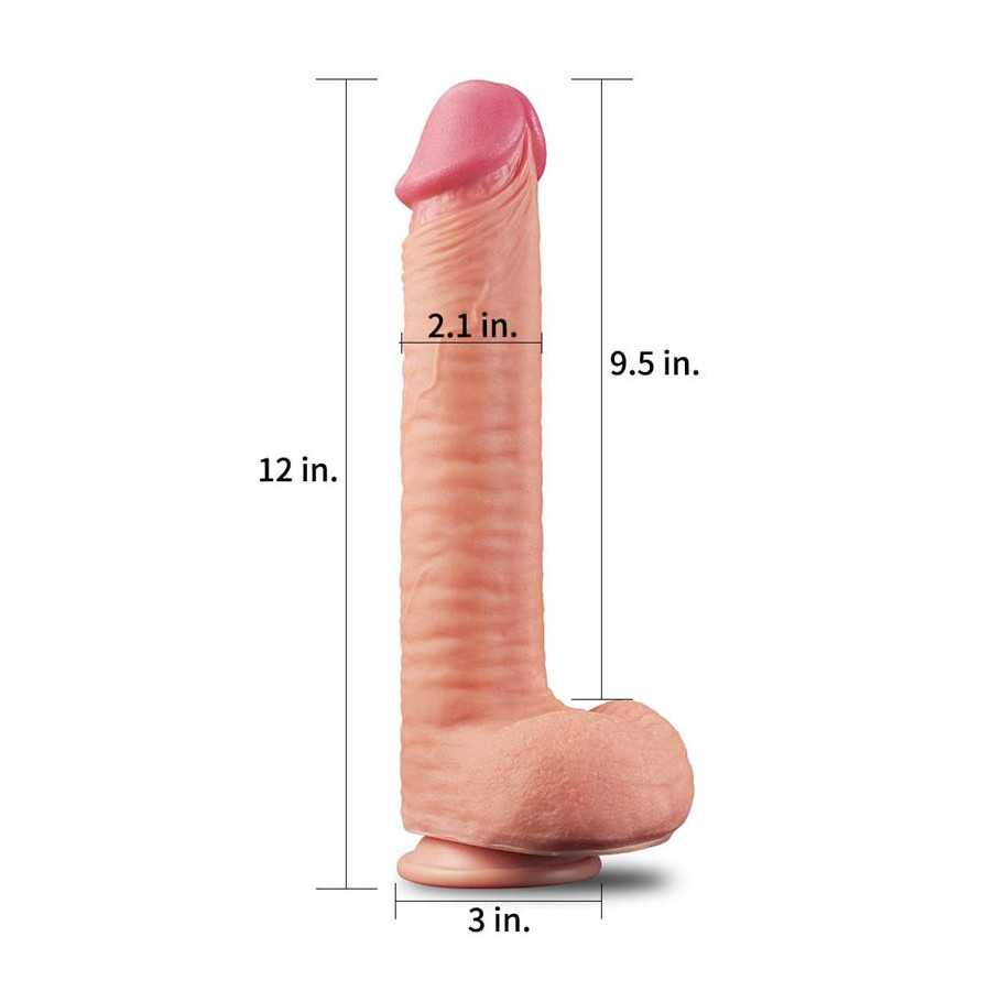 Dildo Nature 12 Dual Layer Natural