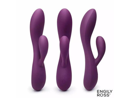 Bacall 30 Vibrador Silicona Liquida Inyectada Doble Motor USB Purpura