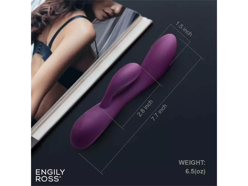 Bacall 30 Vibrador Silicona Liquida Inyectada Doble Motor USB Purpura