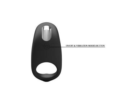 Anillo Vibrador Gemma USB Silicona Negro
