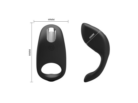 Anillo Vibrador Gemma USB Silicona Negro