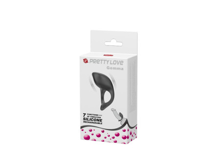 Anillo Vibrador Gemma USB Silicona Negro