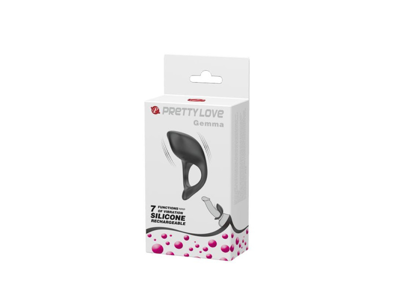 Anillo Vibrador Gemma USB Silicona Negro