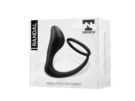 Randal Plug Anal con Anillo para el Pene Silicona Negro