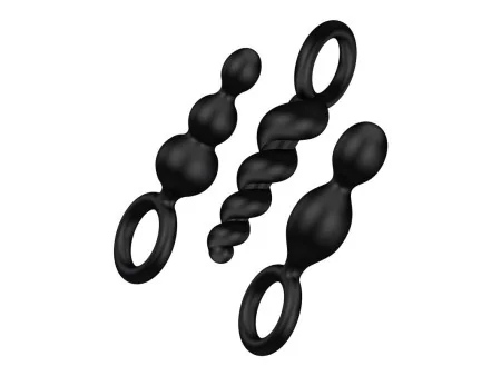 Pack de 3 Plugs Silicona Negro