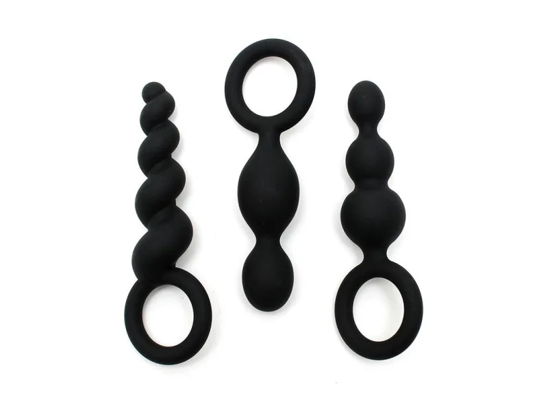Pack de 3 Plugs Silicona Negro