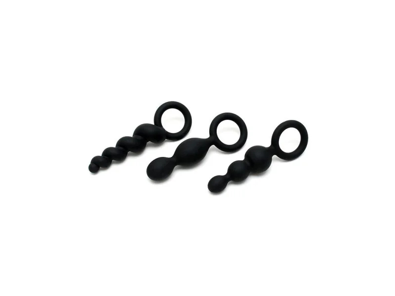 Pack de 3 Plugs Silicona Negro