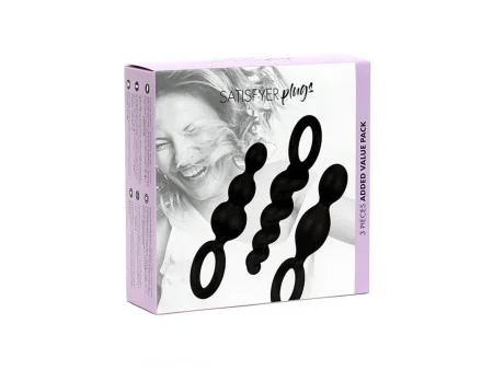Pack de 3 Plugs Silicona Negro