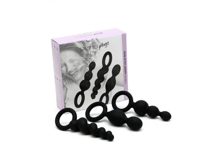 Pack de 3 Plugs Silicona Negro